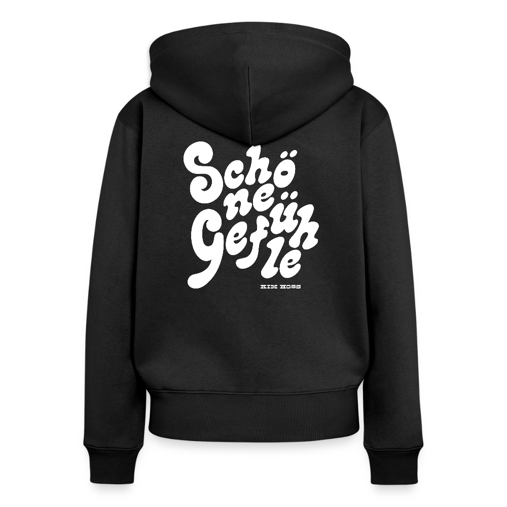 Schöner Hoodie Zipper - black