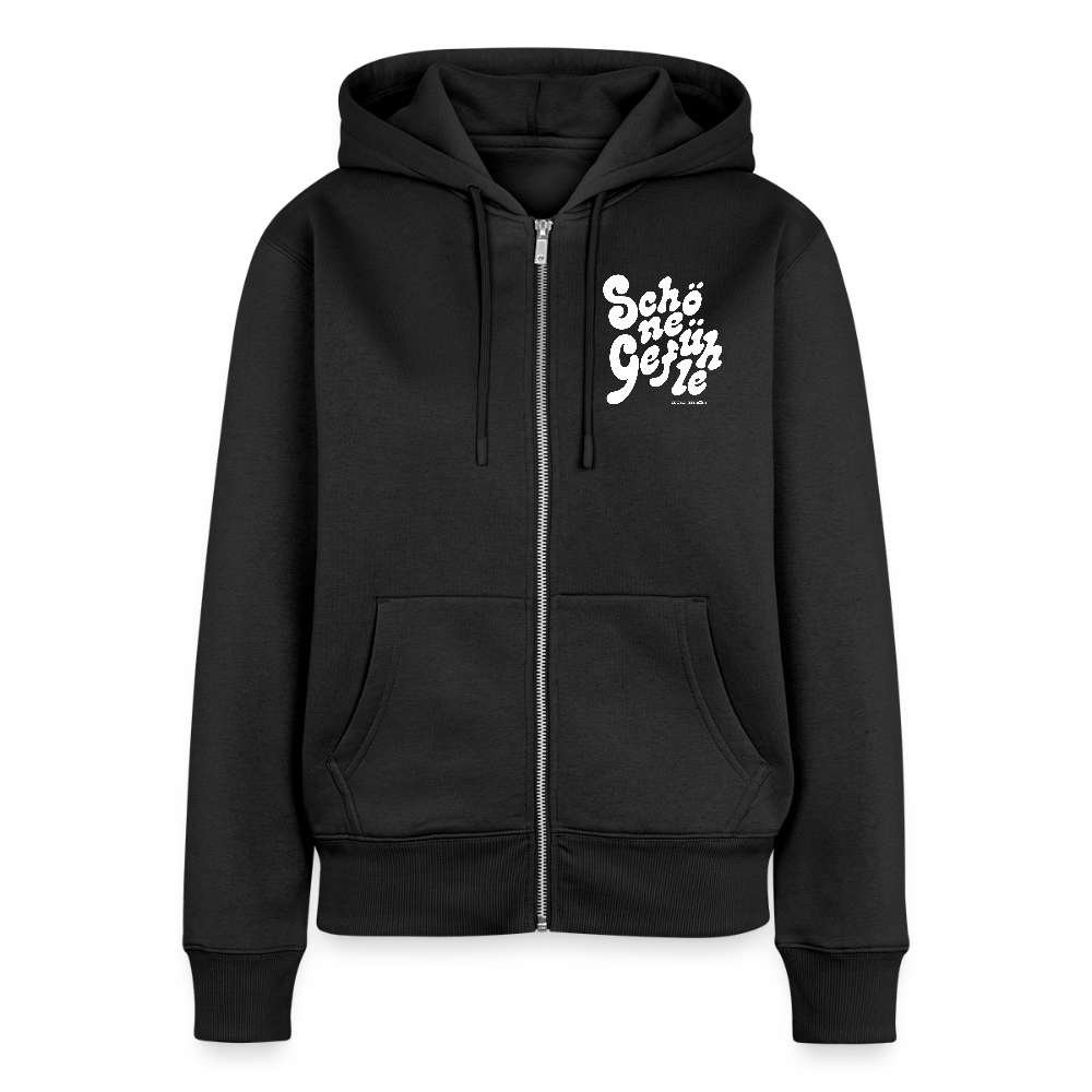Schöner Hoodie Zipper - black