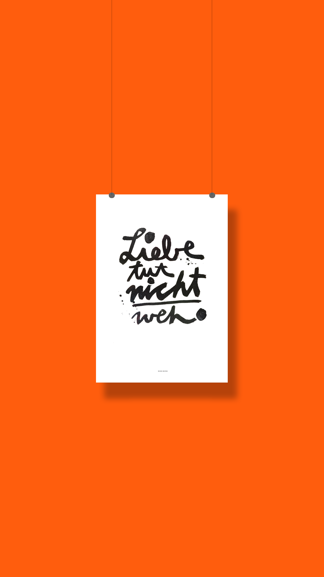 "Liebe tut nicht weh" A4 Print schwarz