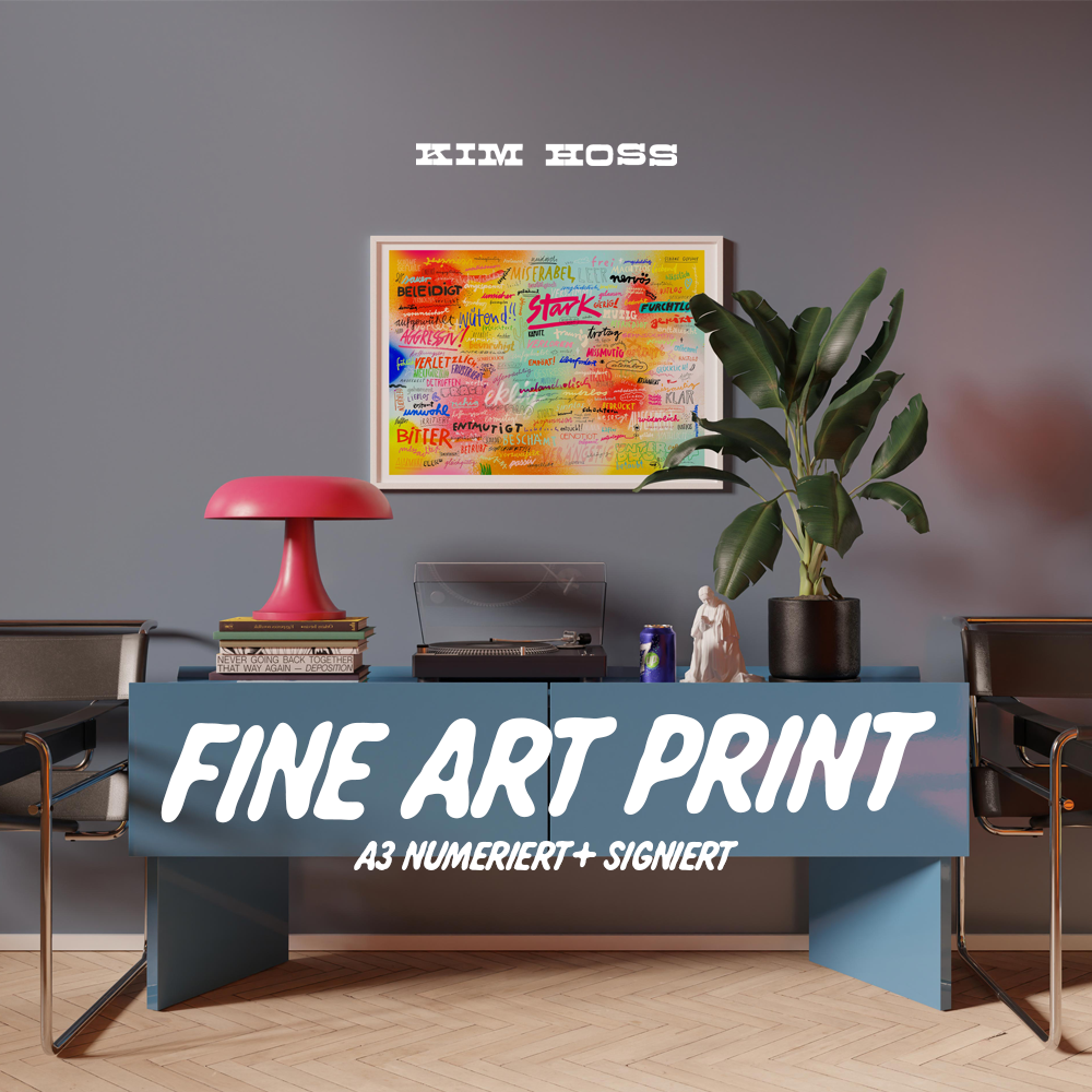 "Schöne Gefühle" signierter Fine Art Print A3