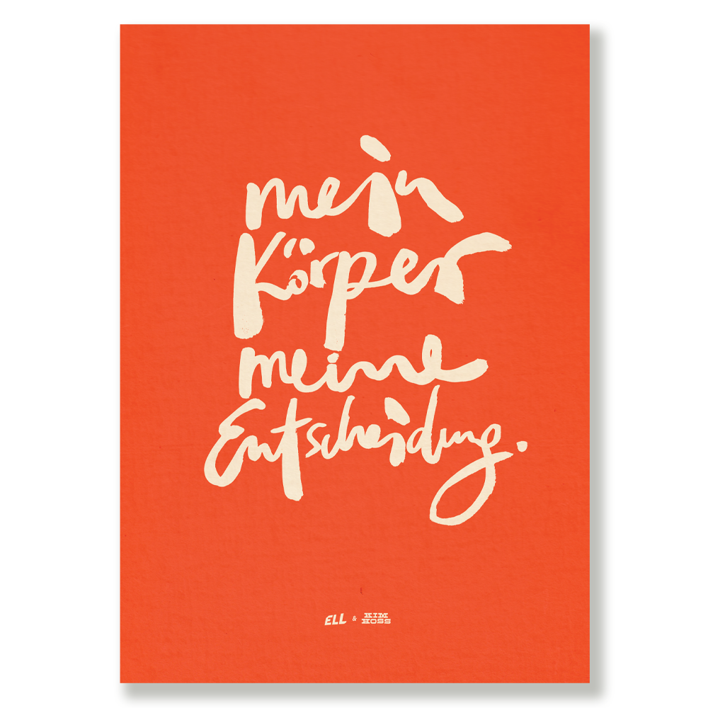 "MEIN KÖRPER!" A4 Print orange