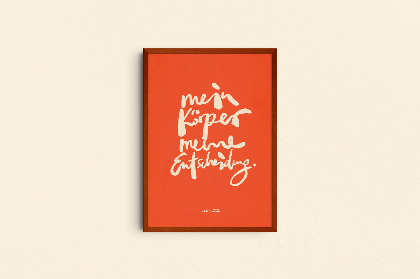 "MEIN KÖRPER!" A4 Print orange