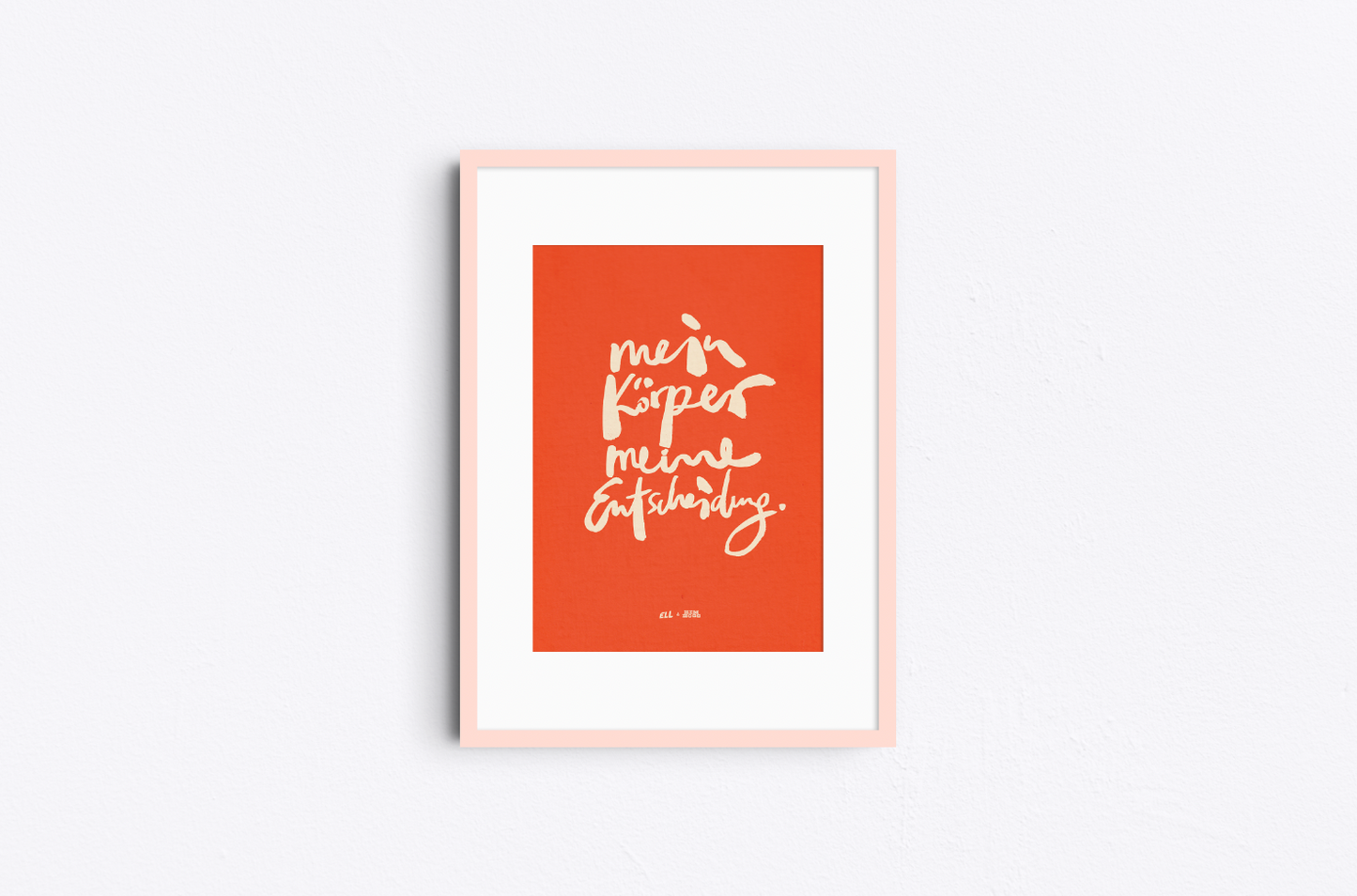 "MEIN KÖRPER!" A4 Print orange