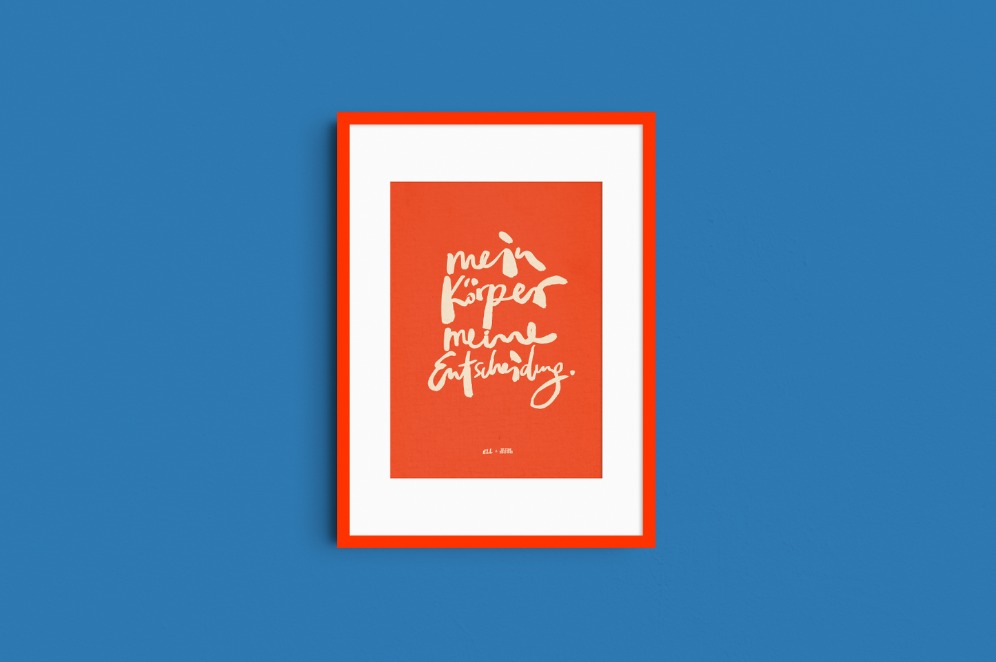 "MEIN KÖRPER!" A4 Print orange