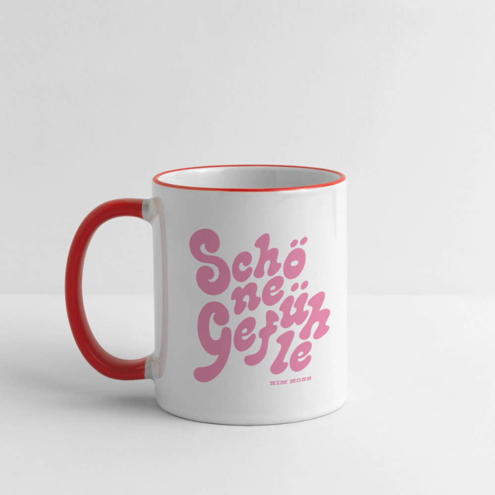 Schöne Gefühle Tasse - white/red