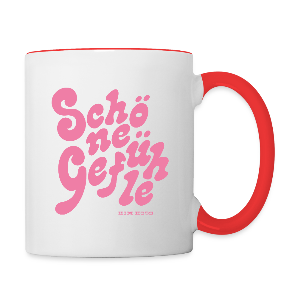 Schöne Gefühle Tasse - white/red