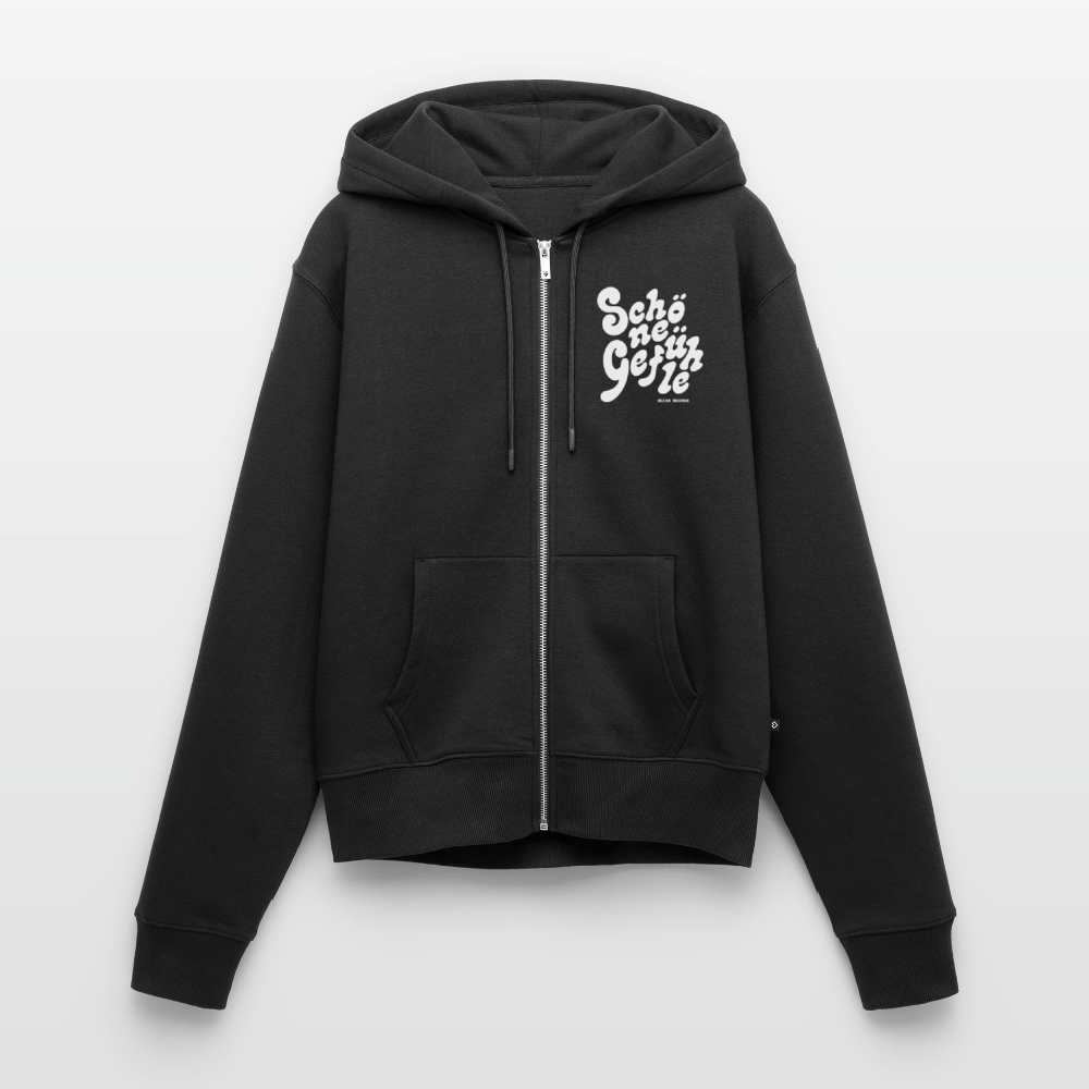 Schöner Hoodie Zipper - black