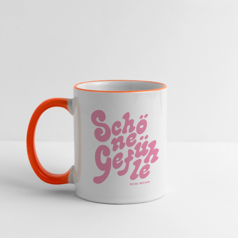 Schöne Gefühle Tasse - white/orange