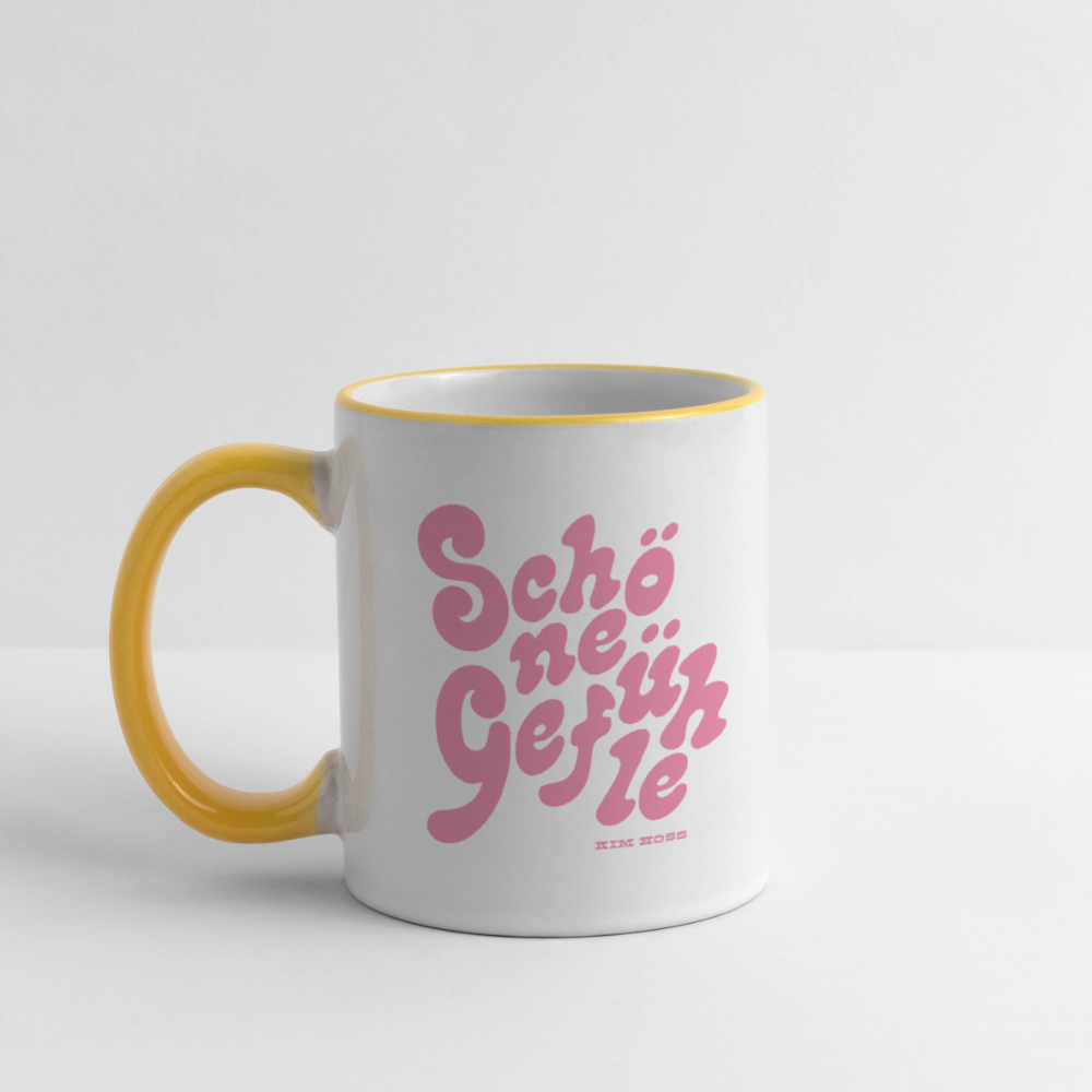 Schöne Gefühle Tasse - white/yellow