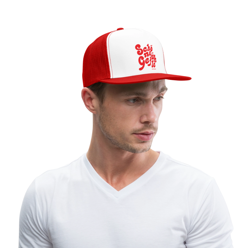 Schöne Truckerin - white/red