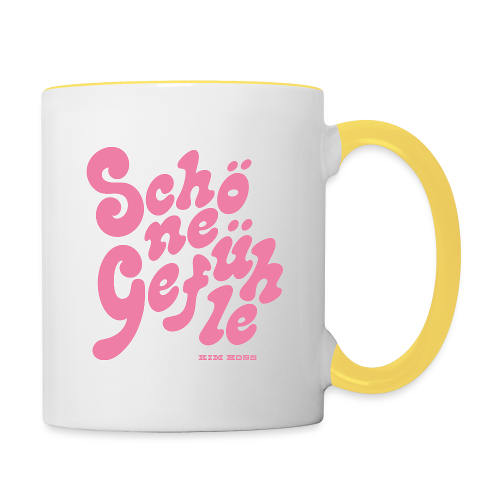 Schöne Gefühle Tasse - white/yellow