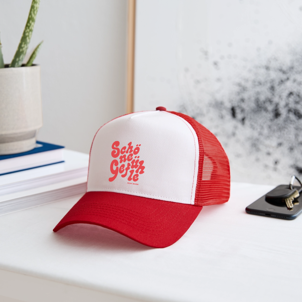 Schöne Truckerin - white/red