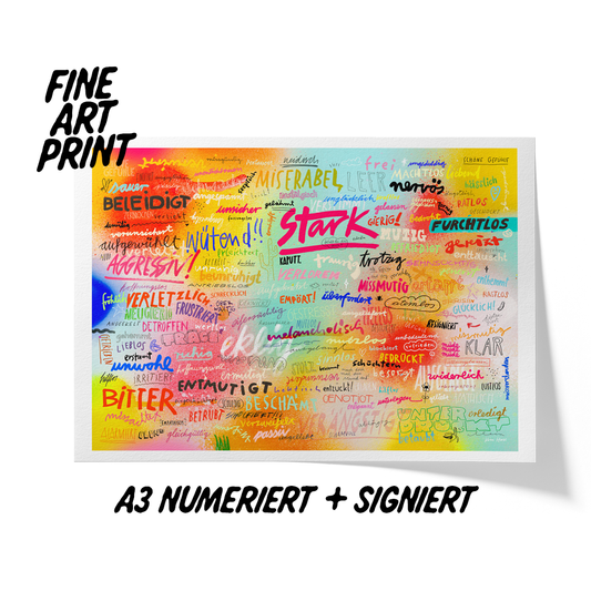 "Schöne Gefühle" signierter Fine Art Print A3