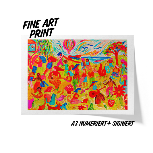 "Sicherer Hafen" signierter Fine Art Print A3