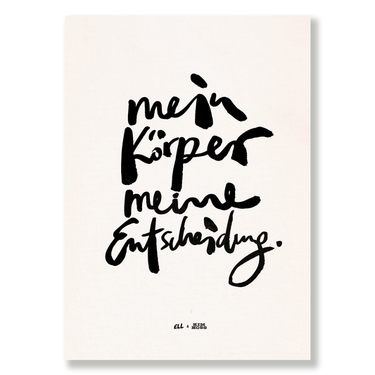 "MEIN KÖRPER!" A4 Print
