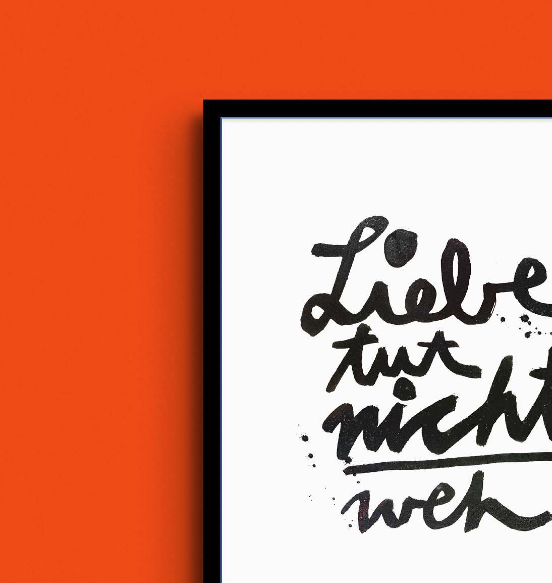 "Liebe tut nicht weh" A4 Print schwarz